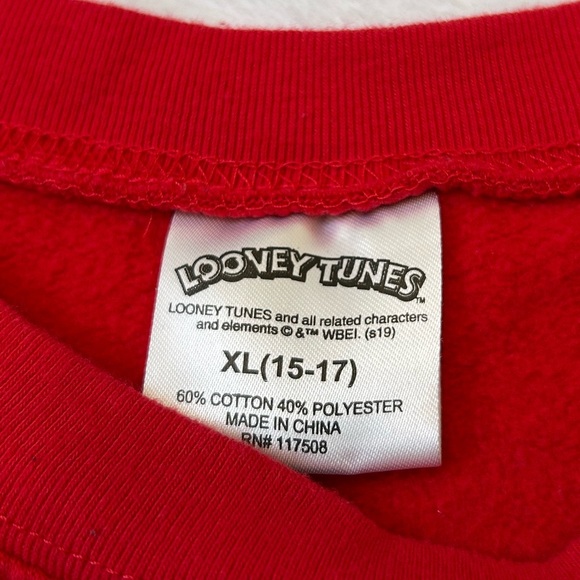 Looney Tunes Crew Neck Sweatshirt XL - Picture 6 of 7